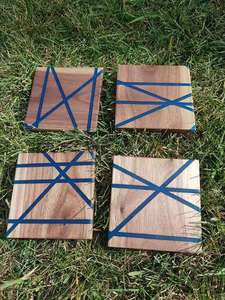 Sous-verres en résine et bois Résine Acheter nouveau bois personnalisé émail impression couleur sous-verres pour mariage et décoration intérieure Meilleure qualité - Product Image 5