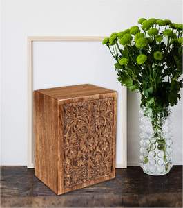 Funeral Cremation <b>Urn</b> <b>Ashes</b> with Beautiful Handmade Carving in Centre- Large Natural,<b>Urns</b> <b>for</b> Human <b>Ashes</b> Adult Wooden,Wooden Ur - Product Image 5