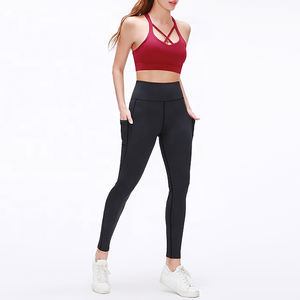 Femmes XXL taille moyenne Yoga Sport ensemble écologique séchage rapide à la mode élastique Fitness Gym vêtements actifs impression couleur unie - Product Image 5