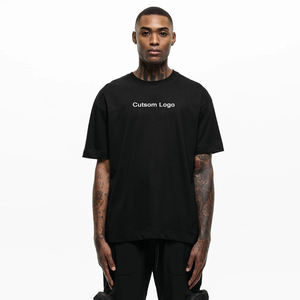 Camiseta de lavado ácido de gran tamaño para hombre personalizada/camiseta de lavado ácido de gran tamaño logotipo personalizado/camiseta de marca bordado de impresión - Product Image 1