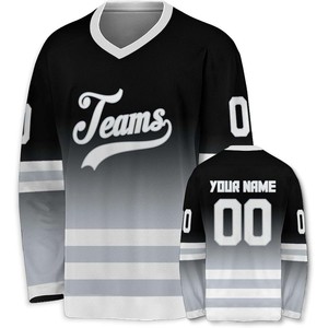 Camisetas de hockey sobre hielo de calidad superior, venta al por mayor, ropa de equipo personalizada, impresión sublimada OEM, Edición Profesional, tela duradera de secado rápido - Product Image 1