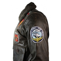 Populaire et personnalisable-blouson bombardier noir en cuir véritable pour homme/blouson bombardier en cuir avec Logo brodé personnalisé