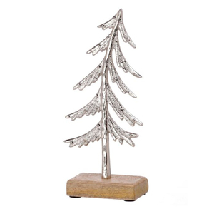 Sculpture décorative en aluminium et métal doré pour la maison moderne et élégante Oragnemts d'arbre faits à la main avec socle en bois au meilleur prix - Product Image 2