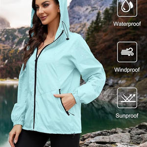 <b>Womens</b> Stylish Packable Windbreaker <b>Jackets</b> with Adjustable Hood, Custom Embroidery, and Durable Weather-Resistant Design - Product Image 3