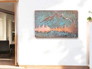 Arte de Pared de Metal de Diseño, Escultura de Hierro Hecha a Mano, Decoración Elegante para Colgar en la Pared de la Sala de Estar, Dormitorio o Pasillo - Product Image 6