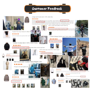 Sudaderas para hombre con diamantes de imitación 100% algodón desgastado en blanco lavado ácido 300gsm diseño de impresión de peso pesado ropa de calle para hombre - Product Image 6