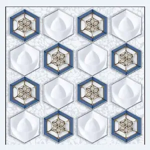 Diamond Texture 3D Print Tiles Model 3D-115 600x600mm Tiles By Novac Ceramic LLP India Vitrified & Glossy Finish For Villa Use