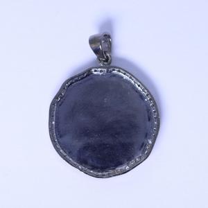 Árbol DE LA VIDA Pave Diamond Pendant 925 Sterling Silver Natural Vintage Black Rodium Plated 36x36MM para boda y compromiso - Product Image 2