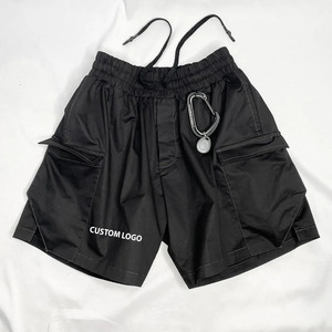 Premium Quality <b>Men's</b> Casual Multi-Pocket <b>Black</b> Cargo <b>Shorts</b> | Elastic Waist Good Selling Nylon Cargo <b>Shorts</b> for <b>Men</b> - Product Image 1