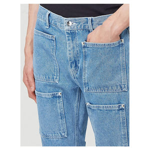 Pantalones Vaqueros Largos Rectos de Mezclilla de Cintura Alta para Hombre, Diseño Personalizado 2025, Estampado de Moda, Impermeables, para Exteriores, con Logotipo, Estilo Casual, OEM - Product Image 5