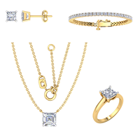 Brazaletes Clásicos de Oro de 14K de 10g con Diamantes Cultivados en Laboratorio de 4.8 Ct, Corte Brillante, Certificación IGI, Claridad VS, Color EF, Unisex y a la Moda