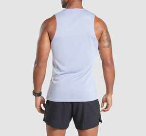 Camisetas sin mangas de fitness para hombre, logotipo personalizado, talla grande, informal, servicio OEM, punto sólido, impresión por sublimación de tinte completo, Color personalizado - Product Image 5