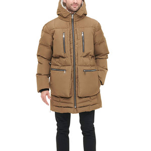 Plus Size Men's <b>Winter</b> Shiny Cotton Padded Jacket Mens Outdoor <b>Quilted</b> Hooded Cotton Filling Puffer Jacket For Men 2024 - Product Image 3