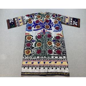 2024 มือปักSuzani Robe Uzbek Suzani Robeหลายสีเข็มขัดTie Coatชุดเครื่องแป้งชุดชายหาดสวมใส่ชุด - Product Image 1