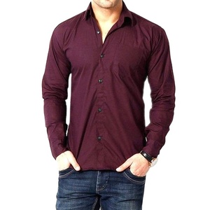 Chemise à la mode 100% coton pour hommes, Design décontracté, couleur unie, Logo personnalisé, bon marché, prix de gros, qualité orientée vers l'exportation, OEM - Product Image 5