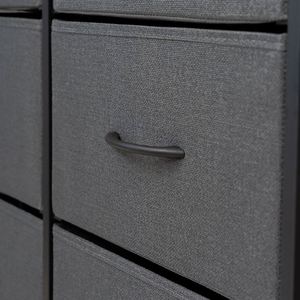Freestanding MDF Dresser With Stainless Steel Frame Modern Fabric Drawer Cabinet <b>For</b> Living Room - Product Image 5