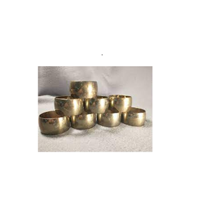 Porte-rond de serviette en laiton, Champagne, forme ronde, plaqué, pour mariage et restaurants, anneau de serviette et utilisation à la main - Product Image 4