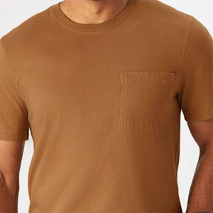 OEM Custom Manufacturer <b>Mens</b> Crewneck <b>Pocket</b> T-<b>Shirt</b> 100% Cotton Knitted for Daily Wear Work or Casual Gatherings - Product Image 5