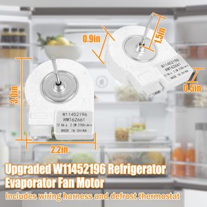 มอเตอร์พัดลมระบายความร้อนตู้เย็น XPARTCO W11452196 สำหรับใช้ในบ้าน ใหม่ 220V 60Hz ใช้พลังงานไฟฟ้า วัสดุพลาสติกและทองแดง - Product Image 4