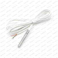 Boîtier de capteur de température DS18B20 avec câble plat de 1 m, 5 m, 10 m, sonde étanche en acier inoxydable