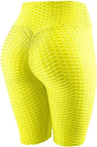 Short de cyclisme pour filles à bas prix | Short de sport fleuri extensible à taille haute pour femmes Spandex écologique - Product Image 3