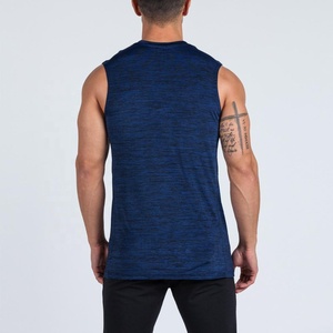 100% algodón al por mayor en blanco gimnasio fitness entrenamiento camiseta hombres Dry fit personalizado sin mangas - Product Image 5