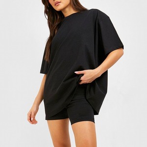 Ensemble de shorts de sport pour femmes OEM, résistant aux chocs, tissu infroissable, chemise et short taille haute, ensemble deux pièces pour la course à pied et le fitness en plein air - Product Image 2