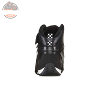 Style personnalisé fait couleur unie adultes moto en cuir baskets nouveau style toutes tailles prix raisonnables moto en cuir baskets