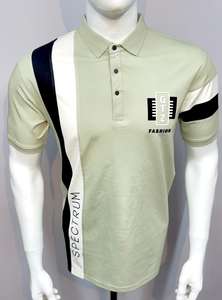 Diseño de espectro de moda de media manga para hombre para camiseta de polo Camisa de mezcla de algodón informal-100% Material de algodón - Product Image 5