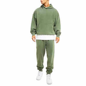 Pantalones holgados sweatsuitsCustom Flared Pants Vintage Acid Wash Sun Faded Puff Print Cotton Jogging Chándal para hombres - Product Image 1