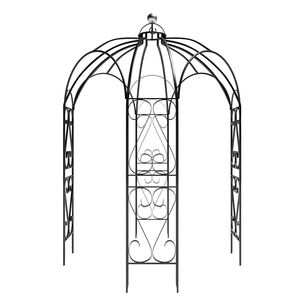 Gazebo Moderno en Forma de Jaula de Pájaros, Resistente, de Hierro Forjado, Arco Decorativo Blanco con Flores, Logotipo Personalizado para Bodas, Plantas Trepadoras - Product Image 1