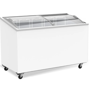 Congelador horizontal de doble temperatura sin escarcha, listo para enviar, con tapa de vidrio - 397L - Product Image 1