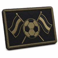 Écussons brodés personnalisés à boucle et crochets, badges tactiques de football, patchs Velcro pour sacs à dos et sacs