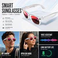 Gafas Inteligentes con Logotipo Personalizado, Cámara 4K, Video, IP66 Impermeables, Cámara Dual, Audio, Asistente de Voz IA, Traducción en Tiempo Real, Tipo-C, App