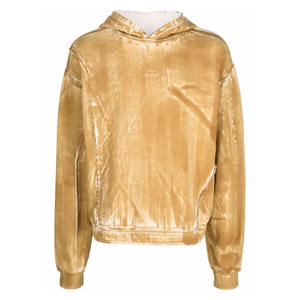 Pull à capuche délavé à l'acide pour homme, vêtement d'hiver à la mode, couleur Orange, avec poche avant, à bas prix, 2023 - Product Image 1