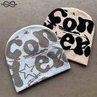 Femmes Vintage Harajuku Style acrylique laine tricoté bonnet chapeau chaud hiver Hip Hop Streetwear casquette patineur Skullcap filles adolescents
