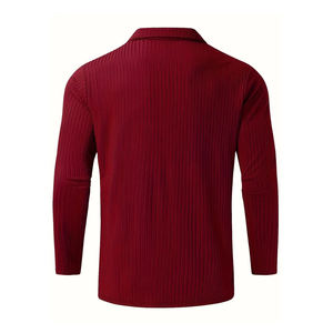 Material totalmente personalizado de la mejor calidad, camisas ajustadas con cuello de cremallera, camisas ajustadas con cuello de cremallera para hombres recién hechas - Product Image 2