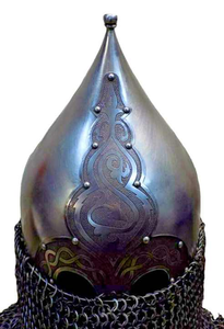 Casco vikingo de diseño moderno de alta calidad, artesanías de Metal Aventail para recreaciones medievales y entusiastas de las armaduras - Product Image 3