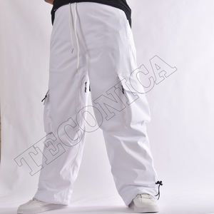 กางเกงสกีทรงแบ็กกี้สีขาวสำหรับผู้ใหญ่ผ้าฟลีซนุ่มมีกระเป๋าซิปและสายรัดเอวปรับได้ - Product Image 1