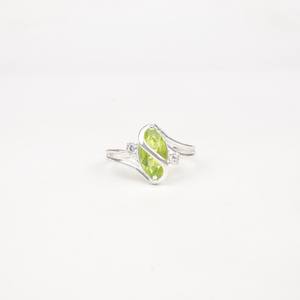 Anillo de Plata de Ley 925 con Piedra Preciosa de Peridoto, Anillo Hecho a Mano para Mujer, Piedra de Nacimiento de Agosto, Regalo de Compromiso para Dama de Honor - Product Image 2