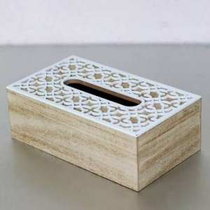 Boîte à mouchoirs en bois, porte-serviettes de table, vaisselle de cuisine, porte-serviettes décoratif pour la maison - Product Image 1