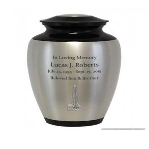 โกศสีขาวพร้อมฝาสีทองโกศของมนุษย์โกศออกแบบใหม่อย่างน่าชื่นชมสำหรับอุปกรณ์งานศพ - Product Image 6