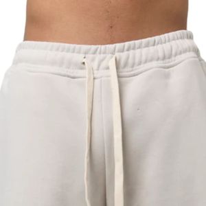 Shorts neutres de poids lourd 380 GSM en coton biologique, style streetwear, coupe large, taille élastique avec cordon de serrage, qualité supérieure - Product Image 5