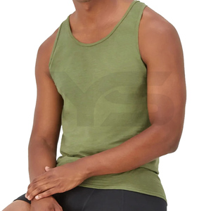 เสื้อกล้าม100% เข้ารูปกล้ามเนื้อแขนกุดสำหรับผู้ชายเสื้อลำลองระบายอากาศออกแบบโลโก้ได้ตามต้องการ - Product Image 2