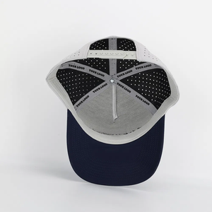 VN, venta al por mayor, logotipo bordado 3D personalizado, Parche de PVC lateral, agujeros cortados a láser impermeables, sombrero de Golf deportivo de 5 paneles, gorra de béisbol de plástico - Product Image 5