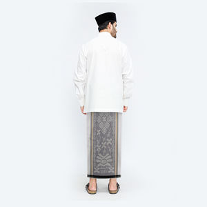 Sarong BHS Excellent Or Motif Jacquard E52 SGA Blanc Jaune 01 pour Adultes Sarong Indonésien pour Hommes/FUTA - Product Image 4