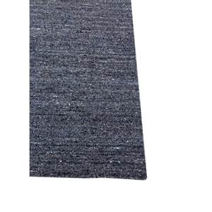 Alfombra Contour Gris y Negra Tejida a Mano de Lana y Viscosa, Color Sólido Hwv-70 para Uso Doméstico - Product Image 4