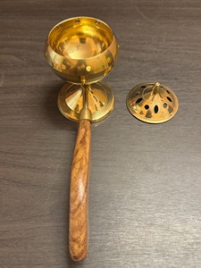 Brûleur d'encens de luxe brûleur d'encens en laiton Temple culte méditation église prière décor à la maison Vintage brûleur d'encens spirituel - Product Image 2