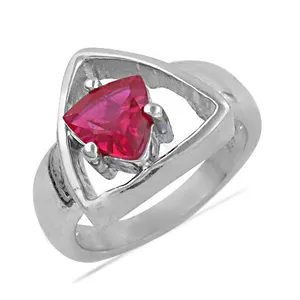 Modern Geometric Cocktail <b>Ring</b> Women's 18K Gold Plated Alloy <b>Cubic</b> <b>Zirconia</b> Trillion Cut Lab Created Stone Party Jewelry - Product Image 3