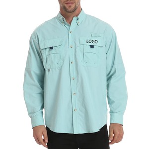 เสื้อตกปลาผู้ชายแขนสั้นระบายอากาศแห้งเร็วแบบกำหนดเองจากโรงงาน - Product Image 1